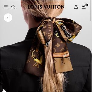 Louis Vuitton Brown Monogram Hair Bow Monogram Confidential bandeaul